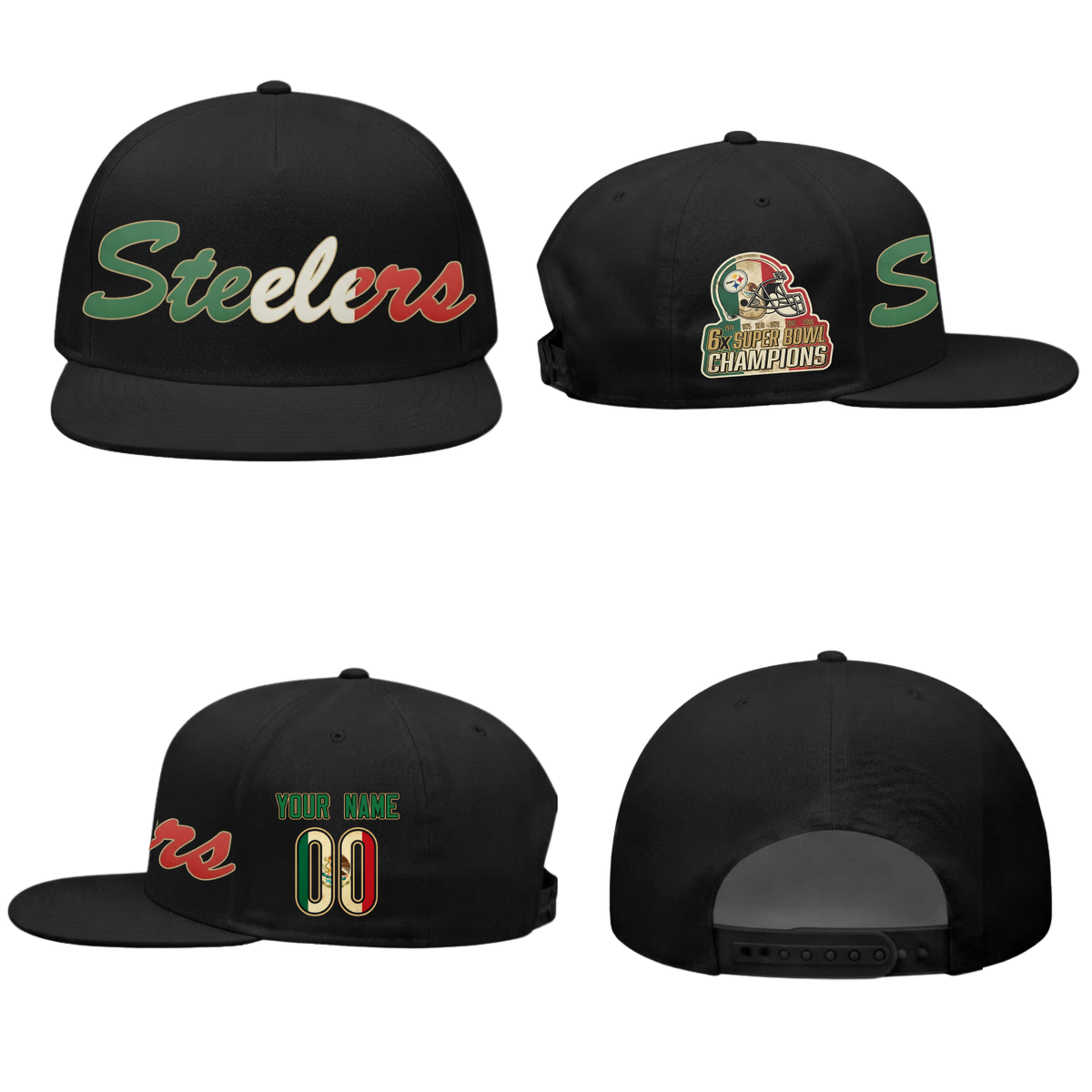 PIT Mexico Edition Personalized Snapback Cap - Printed