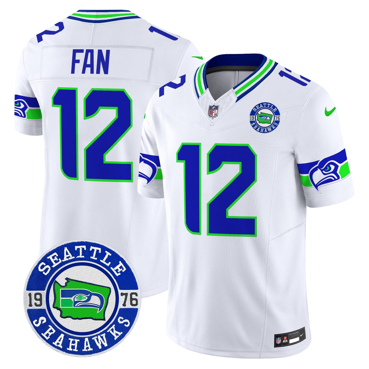 Men's Seahawks 2025 Seattle Est. 1976 Patch Vapor Limited Jersey - All Stitched