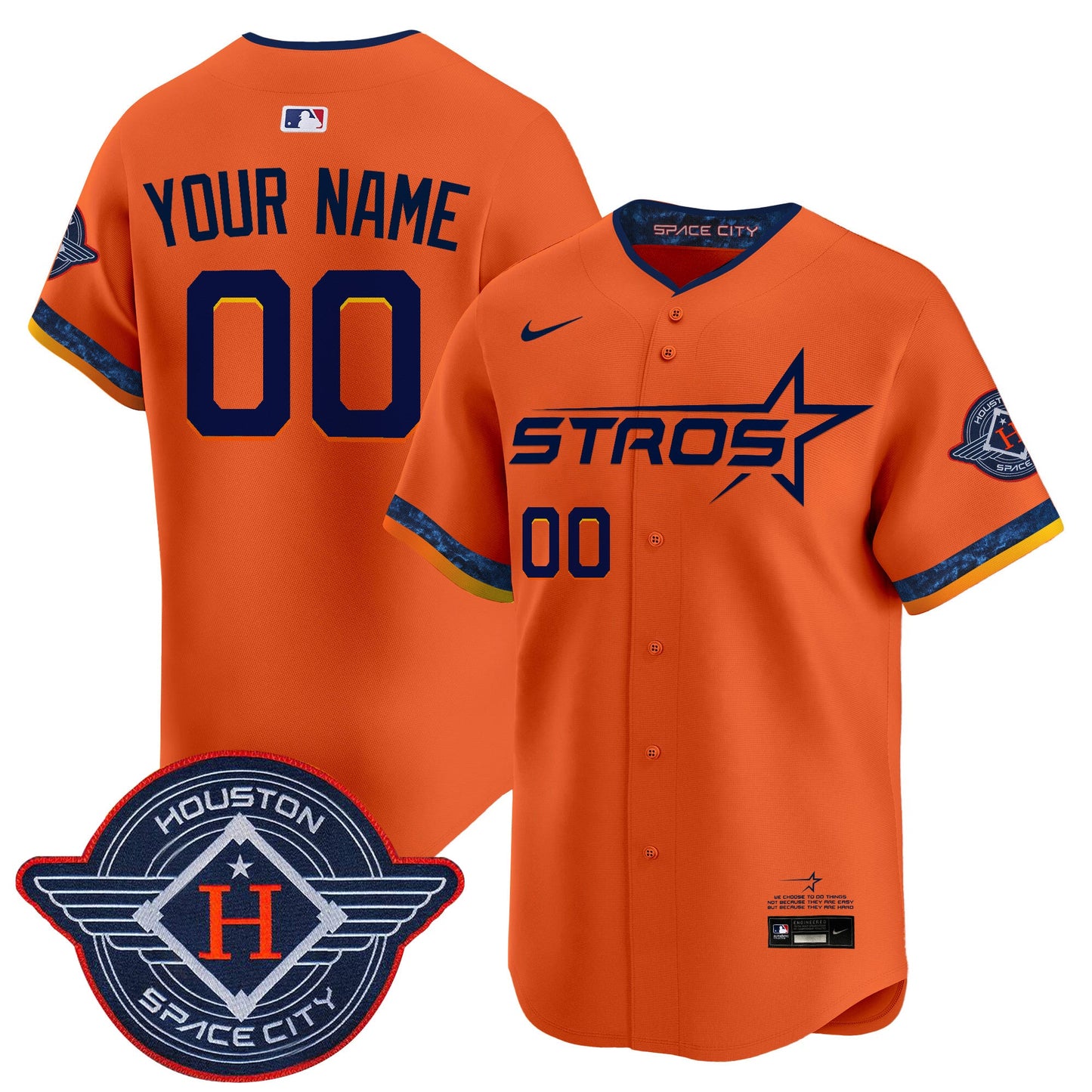 Houston Astros 2025 City Connect Vapor Premier Limited Custom Jersey - All Stitched