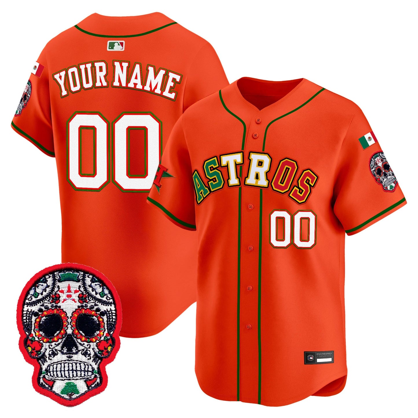 Houston Astros Mexico 2025 'Día de los Muertos Edition' Vapor Premier Limited Custom Jersey - All Stitched