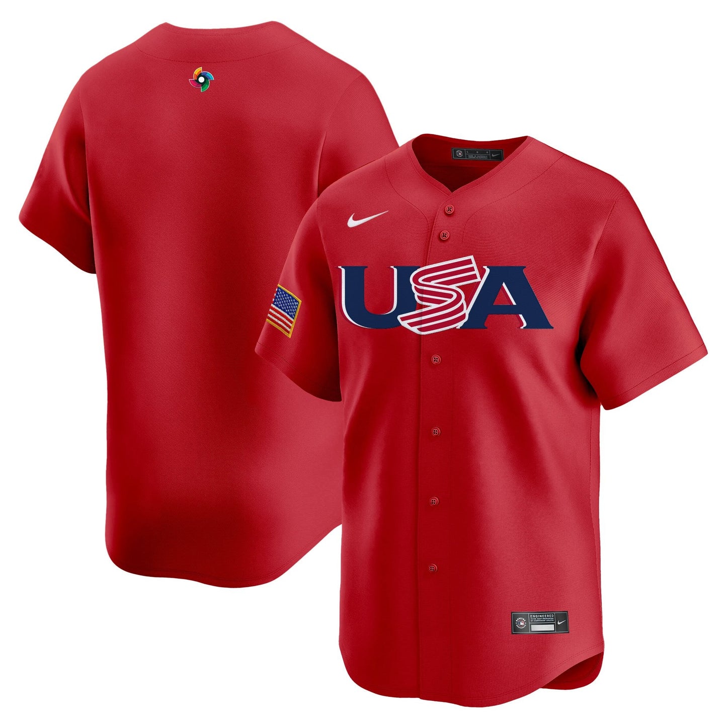 Men's Team USA World Baseball Classic Vapor Premier Jersey - 2026 Roster (Projected Number) - All Stitched