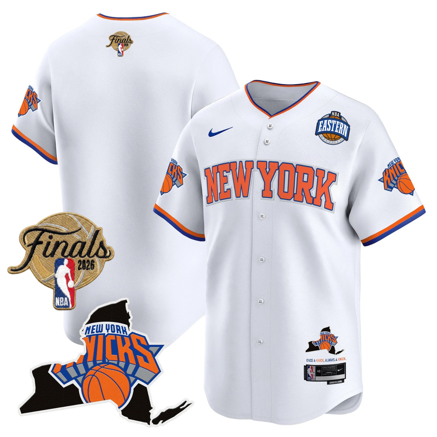 NYK 2026 Finals Vapor Baseball Jersey V2 - All Stitched