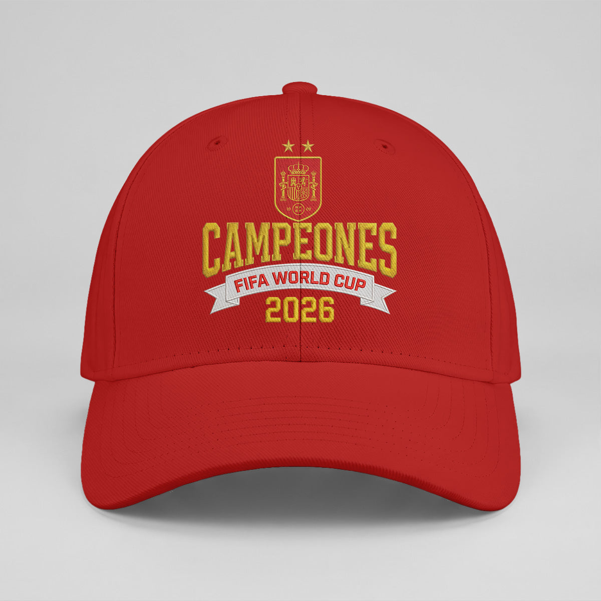Spain 2026 Soccer Champion Baseball Embroidered Cap