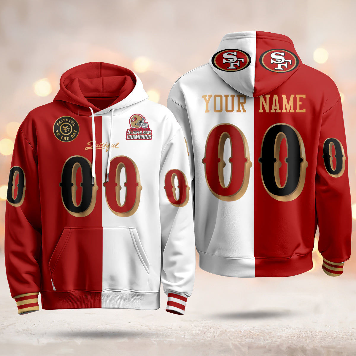 SF Rivalries 5x Champions & Faithful To The Bay Vapor Limited Hoodie - Stitched