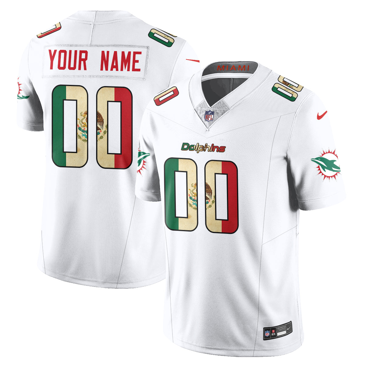 Custom MIA Mexico Vapor Limited Jersey - All Stitched