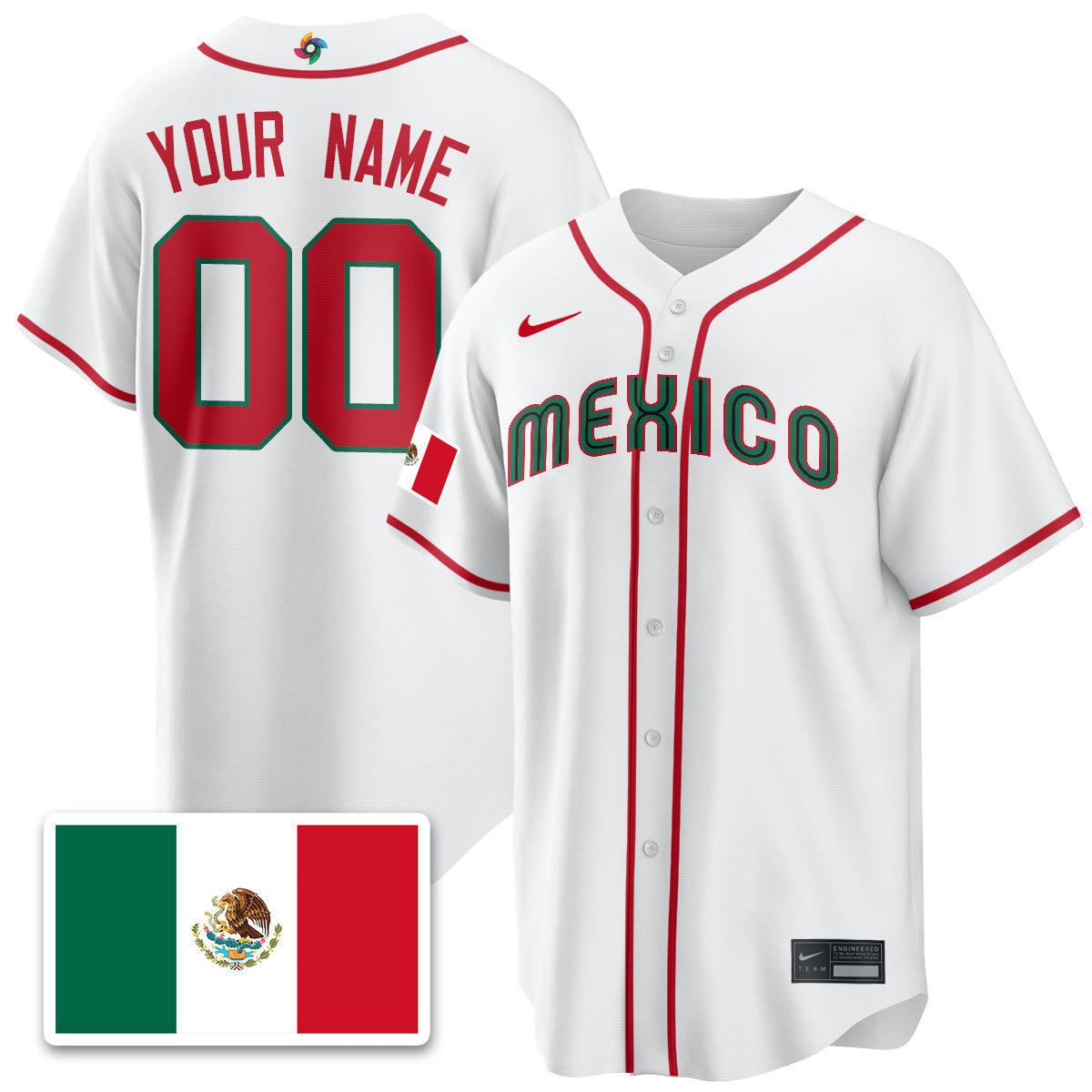 Mexico Baseball 2026 World Baseball Classic Limited Custom Jersey - All Stitched