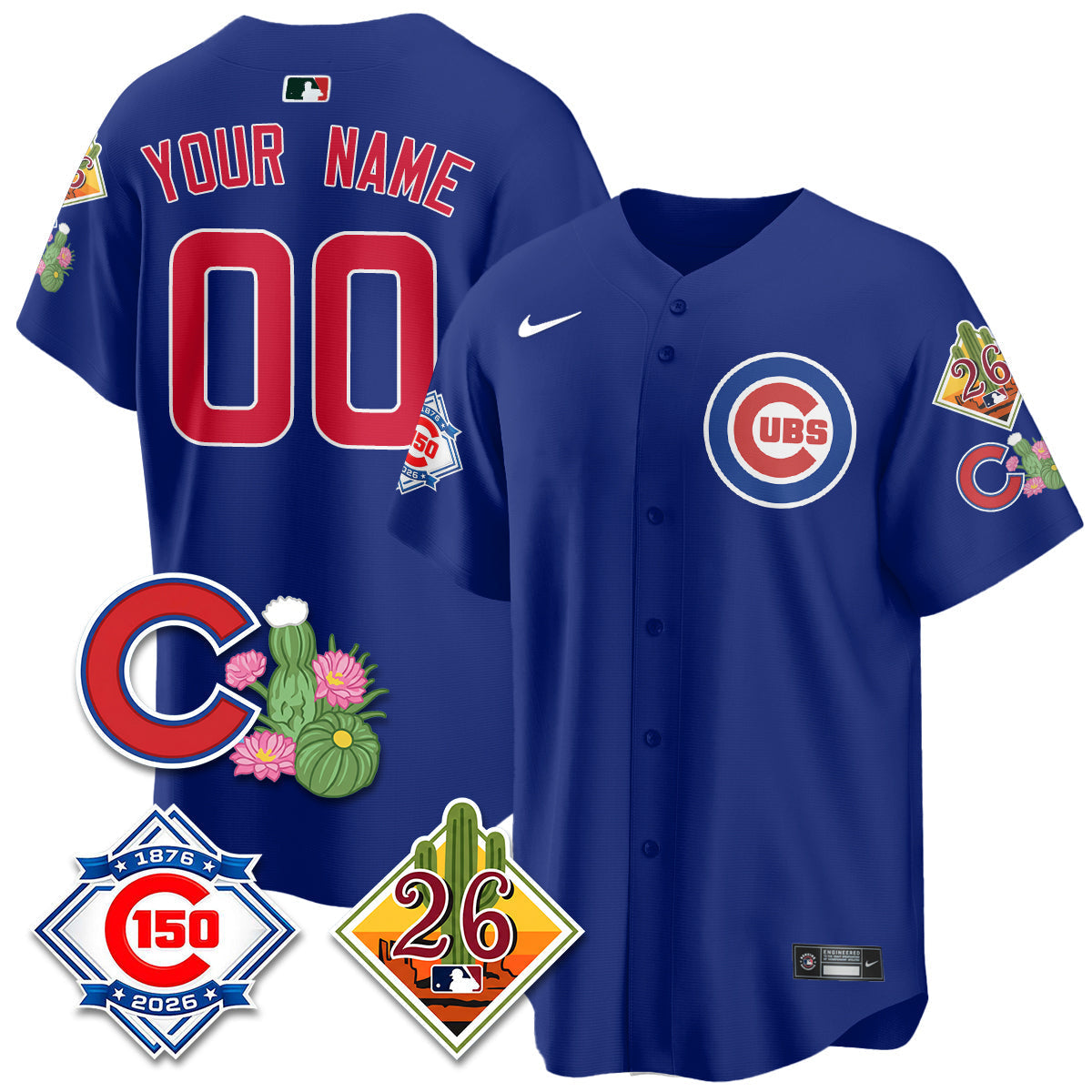 CHC 2026 Spring Training Vapor Limited Custom Jersey - 150th Anniversary Patch - All Stitched