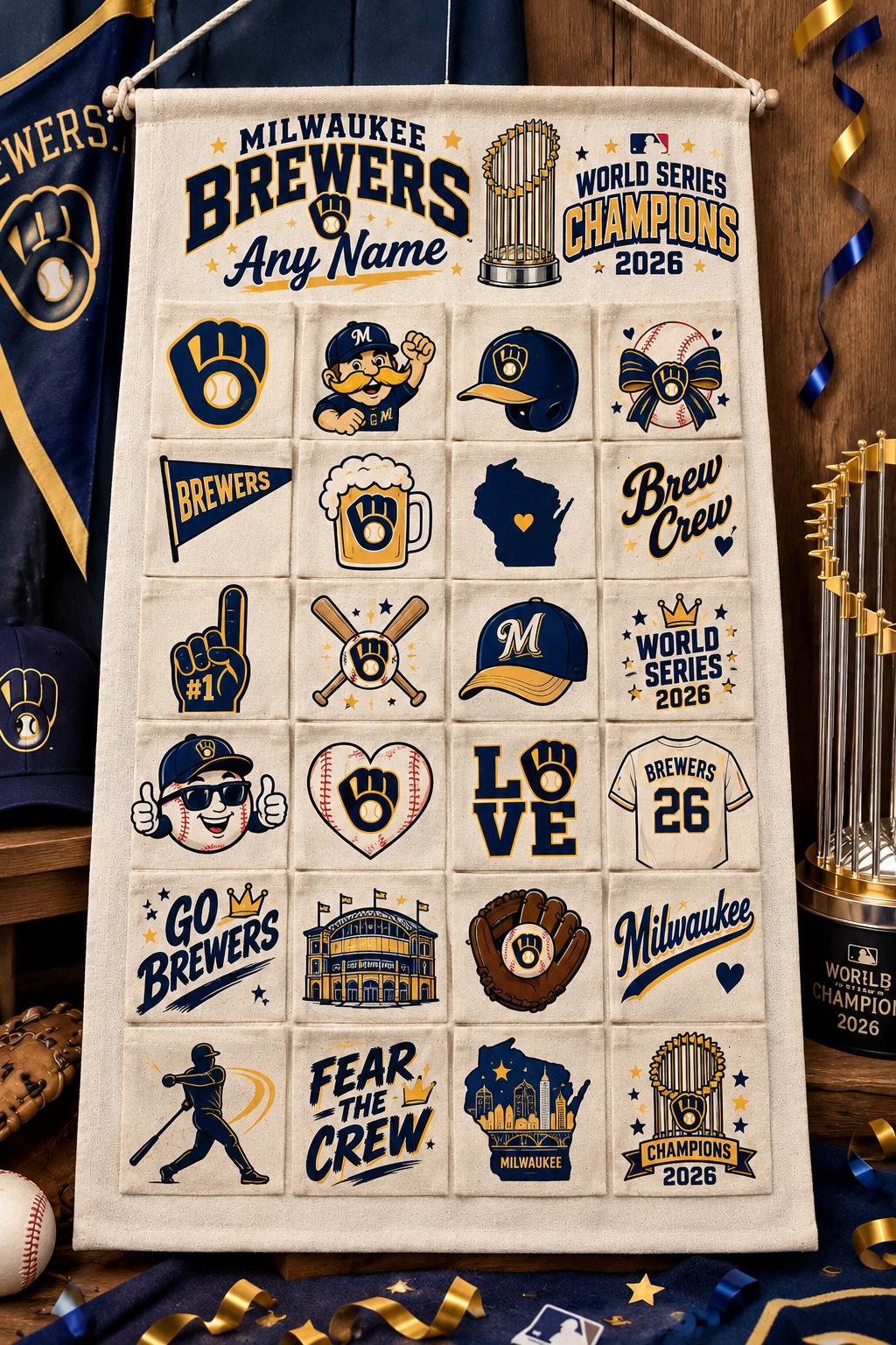MIL 2026 WS Champions Custom Wall Advent Calendar - Printed V4