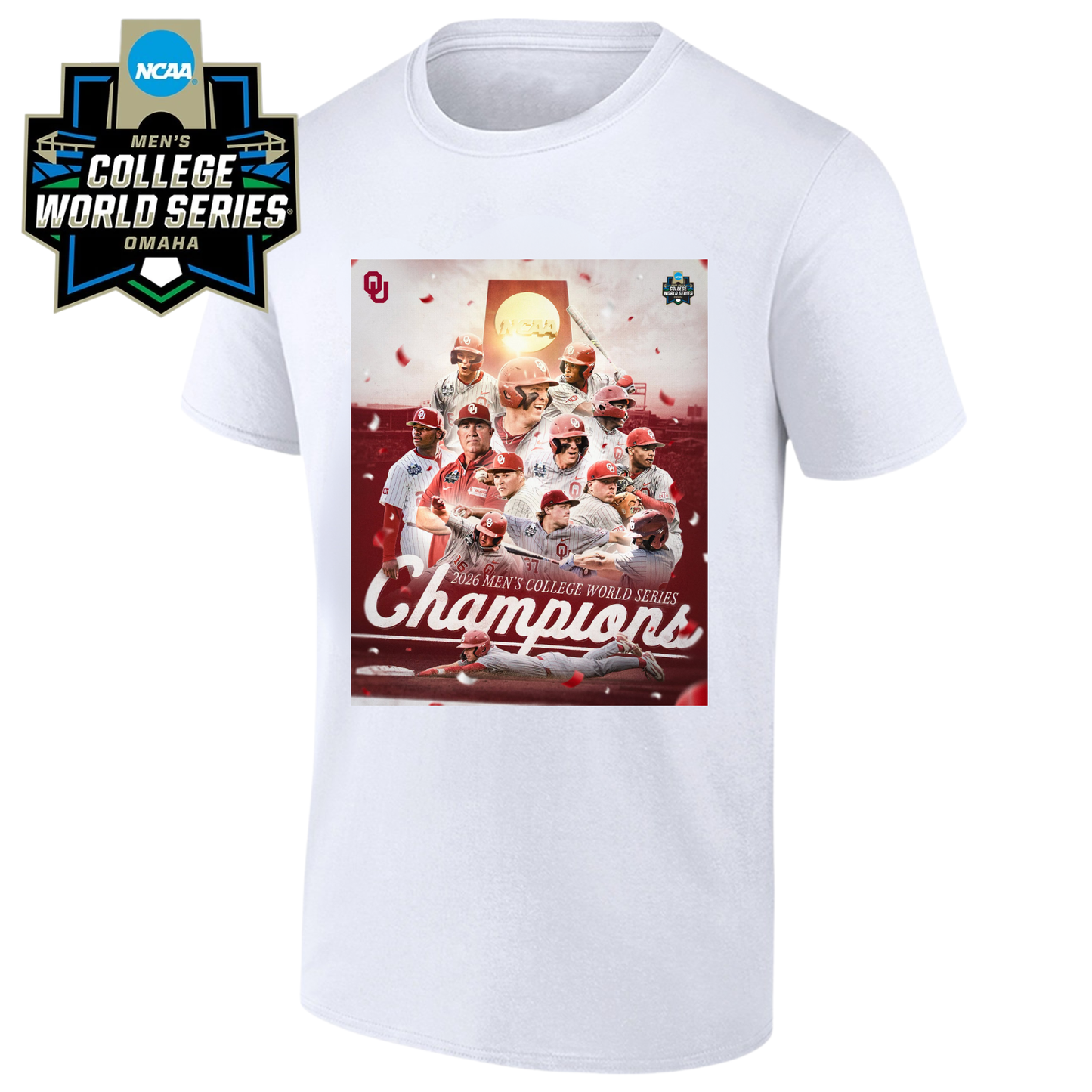 Oklahoma Sooners 2026 NCAA Men’s Baseball National Champions One Side T-Shirt V3