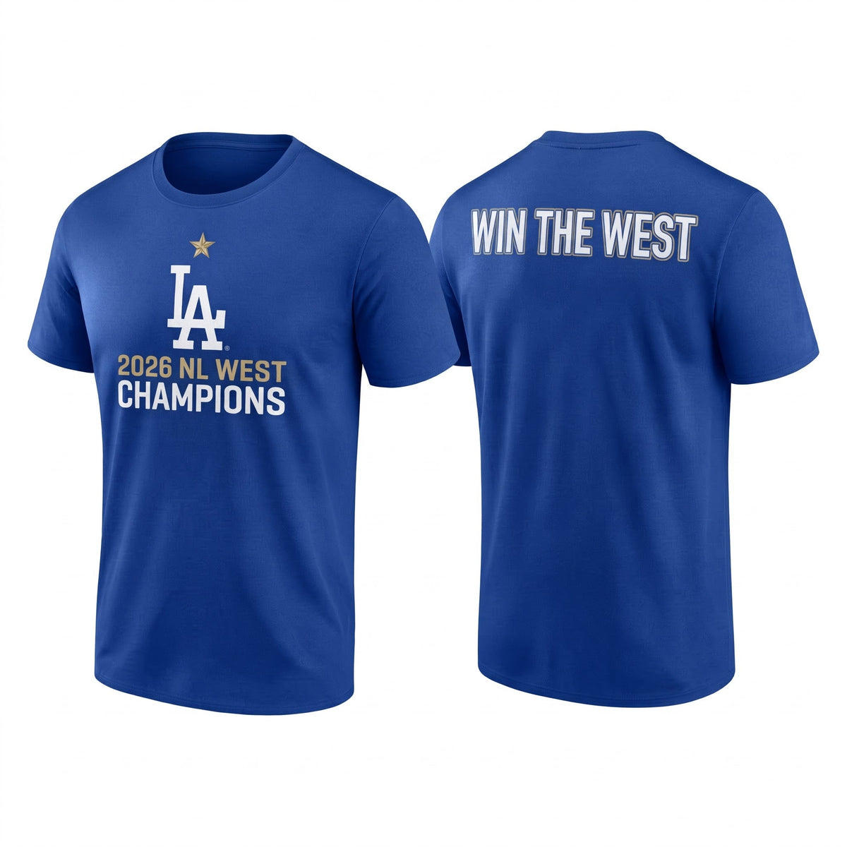 LAD 2026 NL West Champs Two Sides T-Shirt - Printed V6