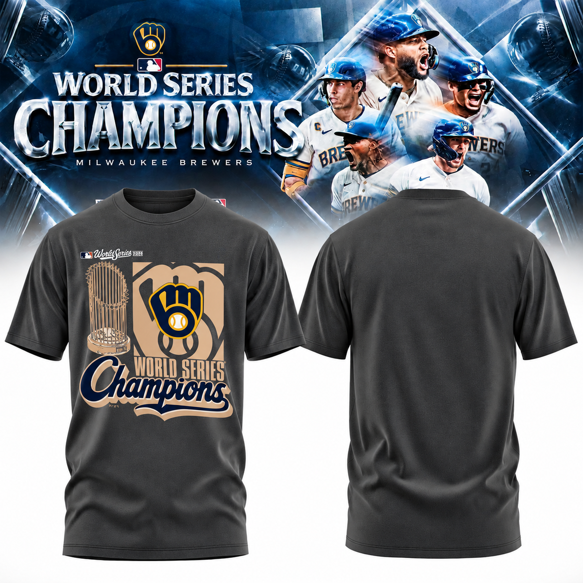 MIL World Series Champions One Side T-Shirt - Printed V16