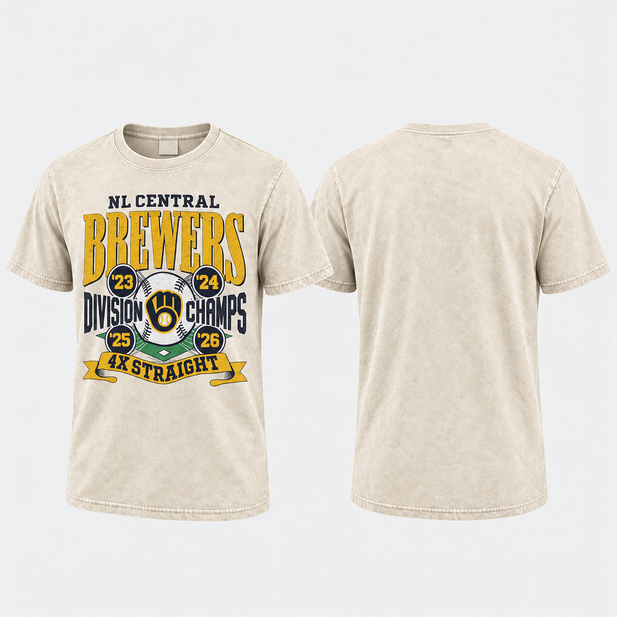 MIL 4X Straight Division Champs Washed T-Shirt - Printed