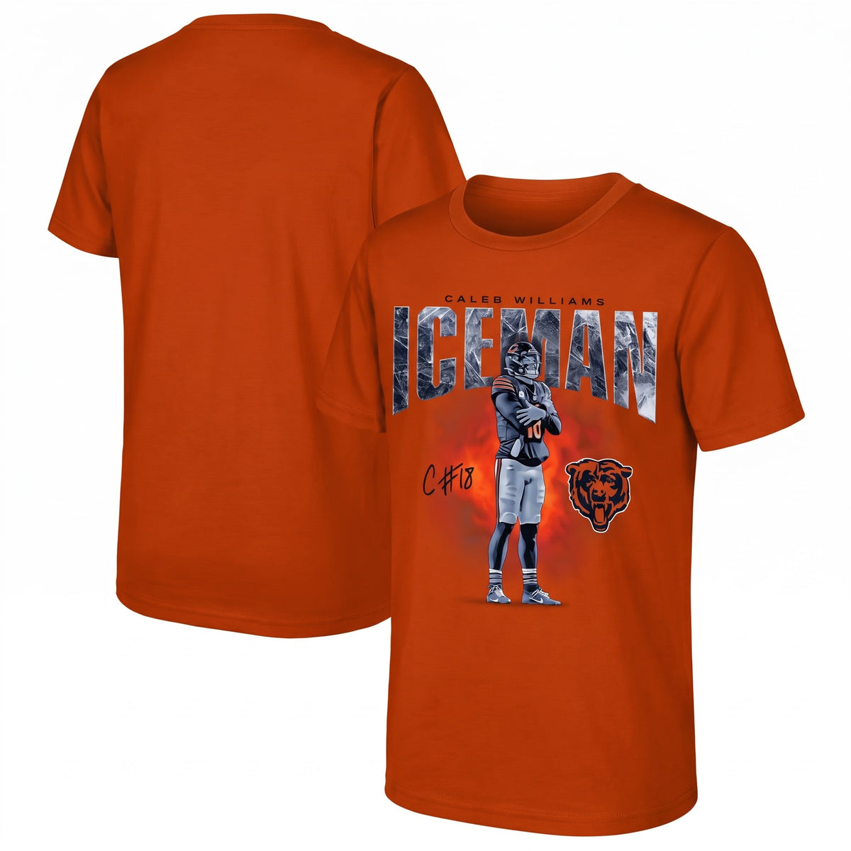 Chicago Bears Caleb Williams One Side Printed T-Shirt V7