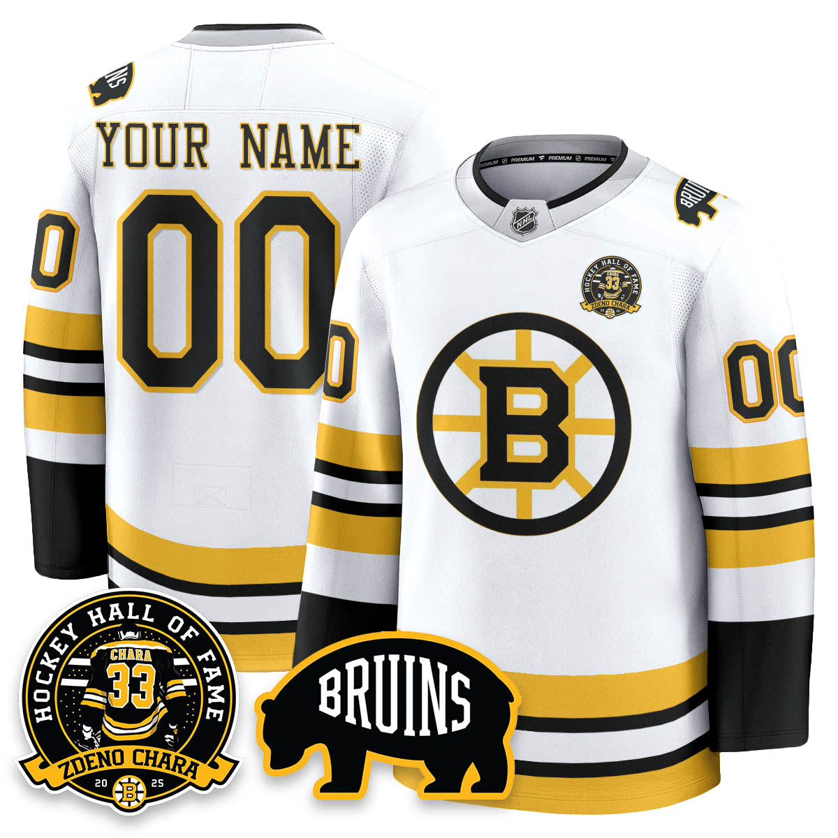 Custom BOS Premium Hockey Jersey - Zdeno Chara HOF - All Stitched