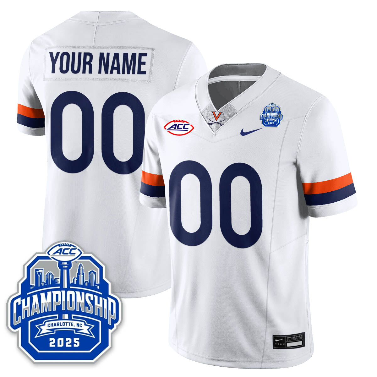 Virginia Football ACC Championship Vapor Limited Custom Jersey - All Stitched
