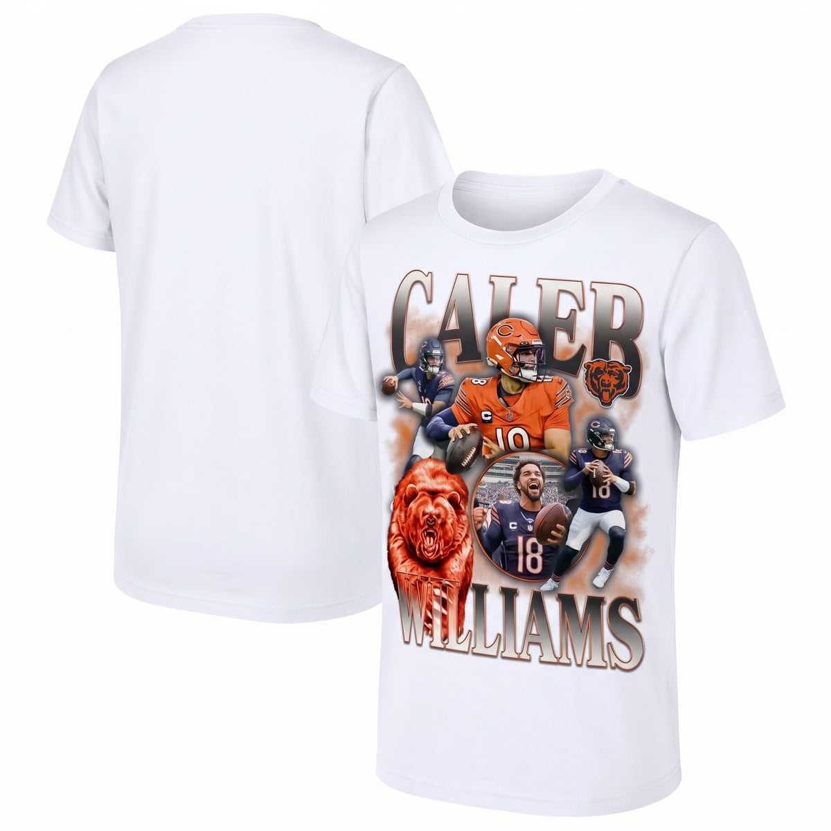 Chicago Bears Caleb Williams One Side Printed T-Shirt V5