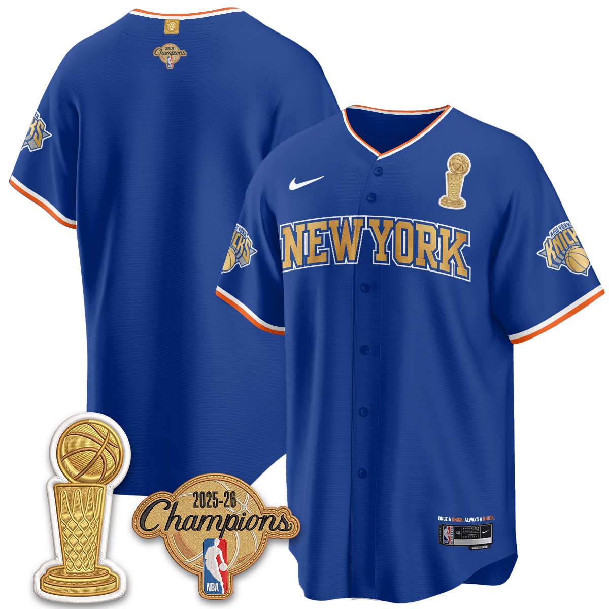 NYK Champions Night Baseball City 25/26 Jersey - Stitched