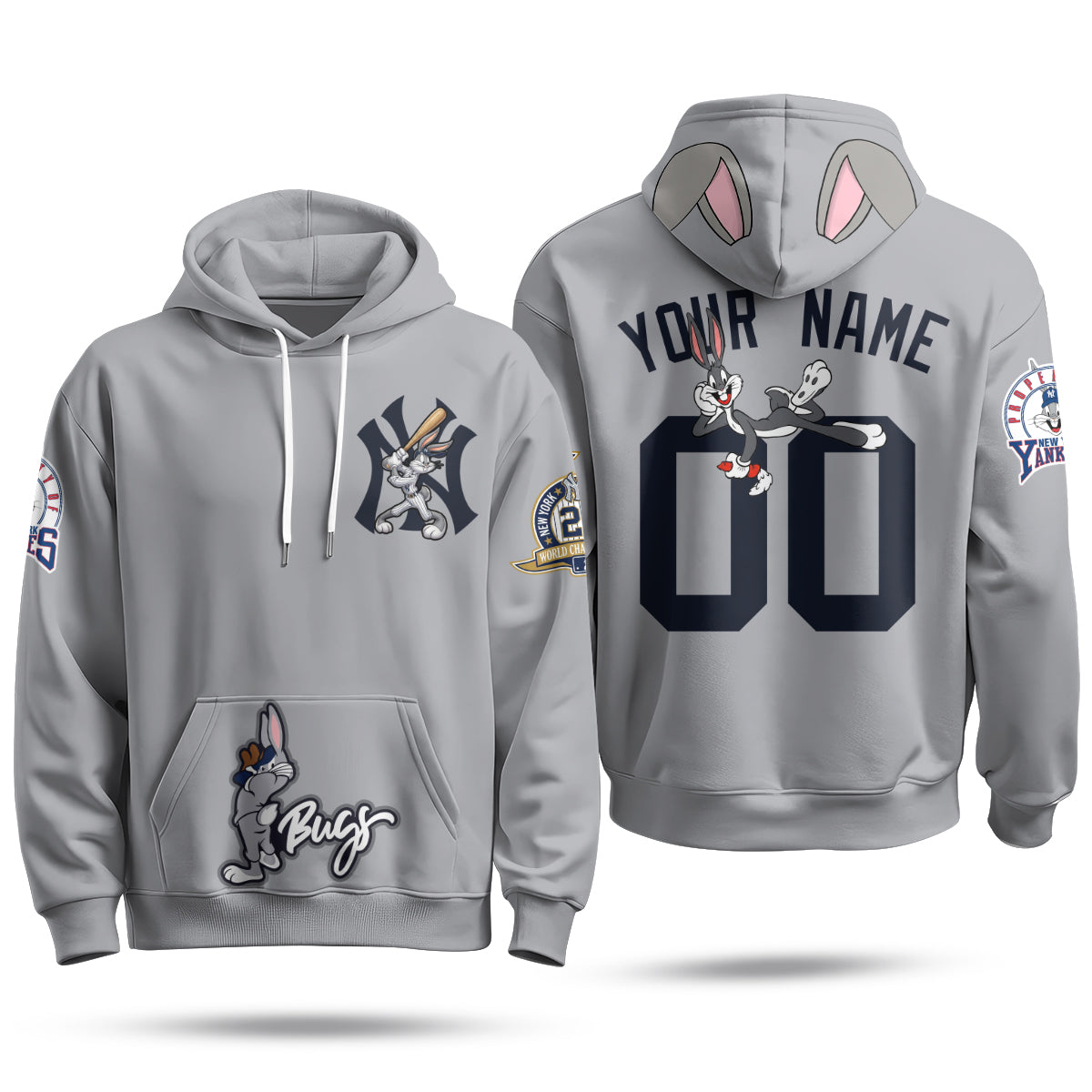 New York Yankees Bunny Vapor Limited Custom Hoodie - Printed