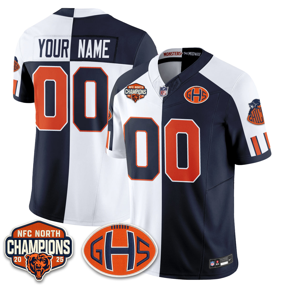 CHI 2026 Rivalries Split Edition Vapor Custom Jersey - Stitched