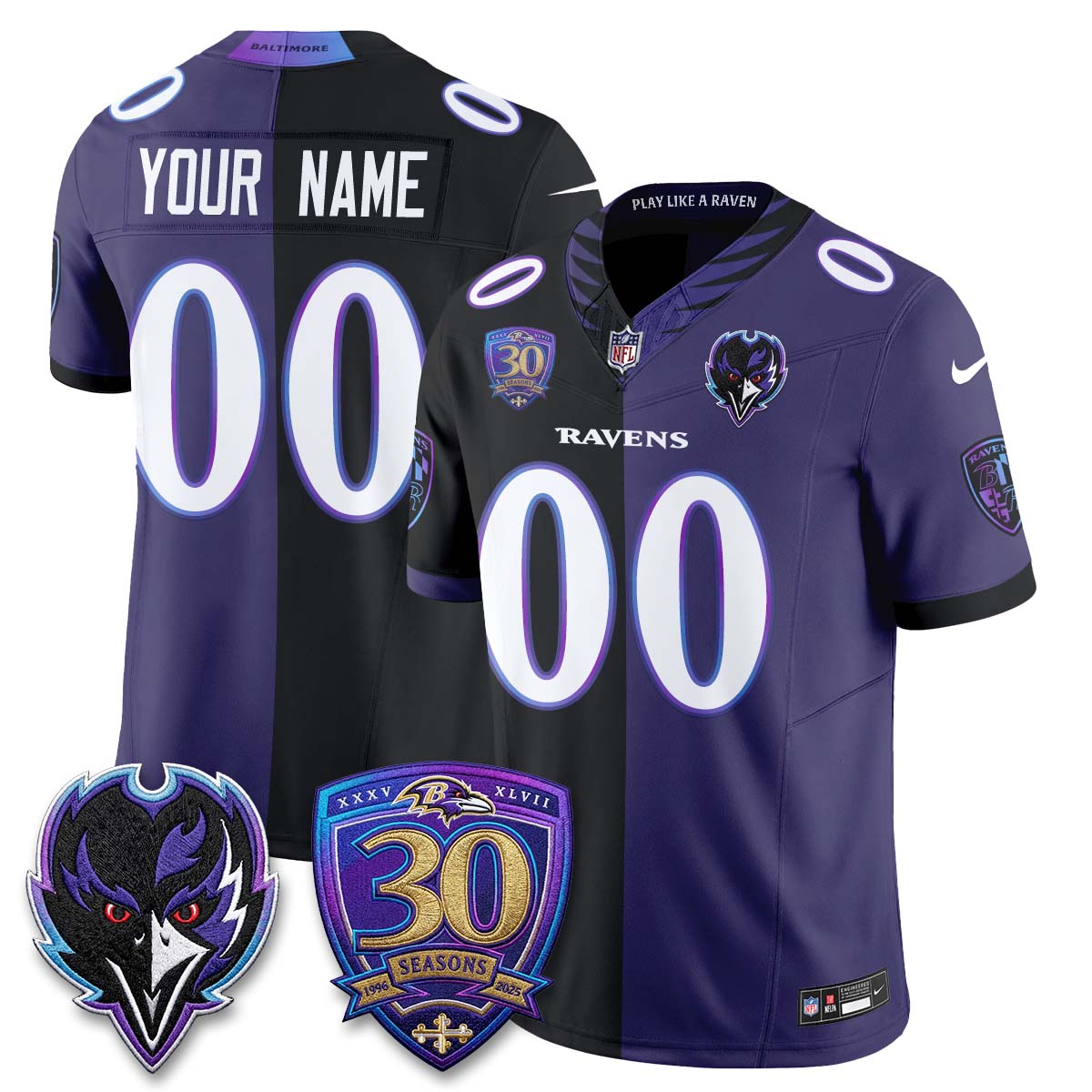 BAL The Next Flight Split Custom Vapor Jersey - Stitched