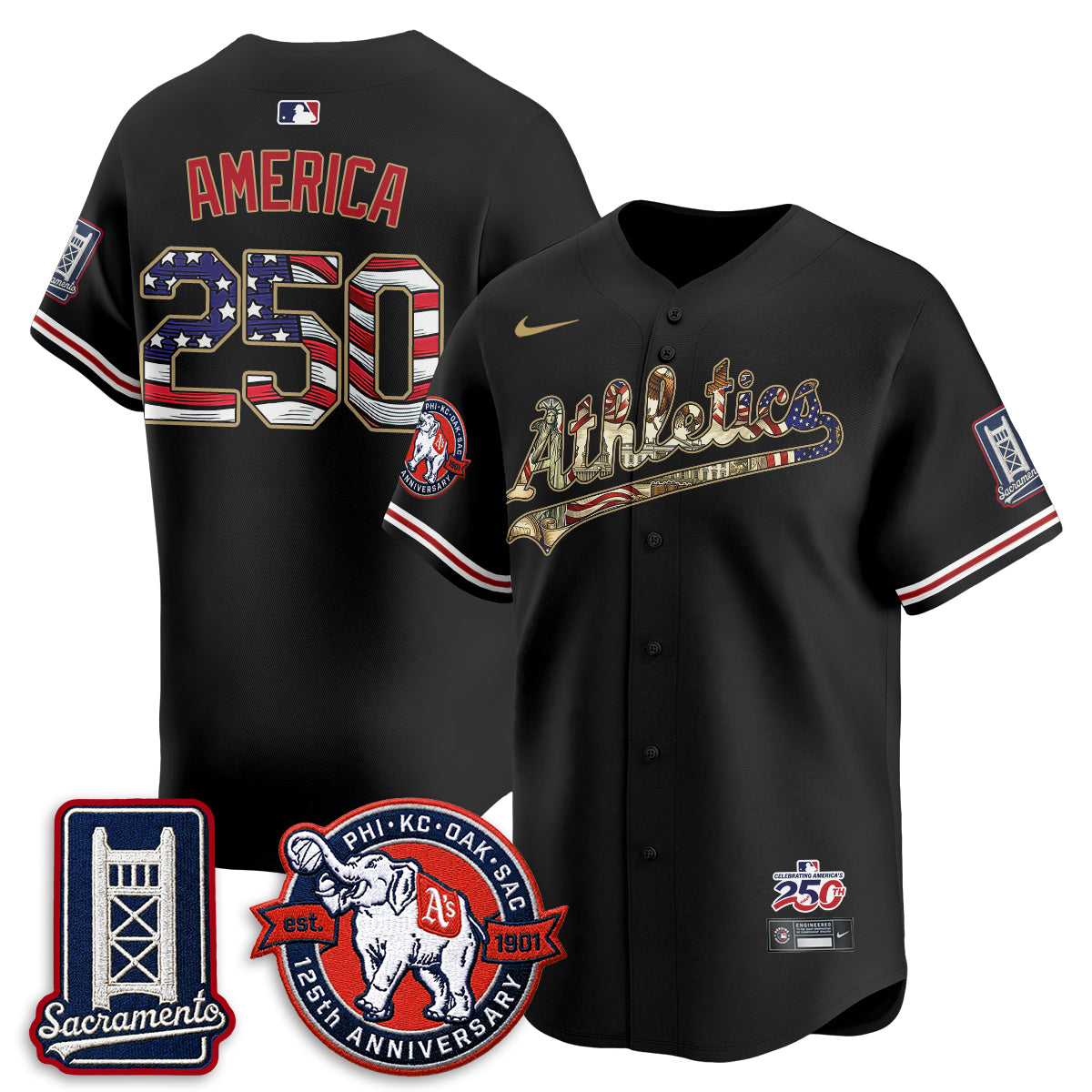 OAK 2026 Independence Day USA Vapor Jersey - Stitched