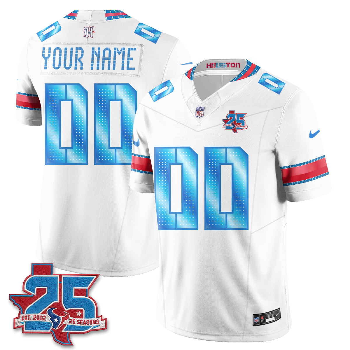 Houston Texans 2026 Rivalries Vapor Custom Jersey - Stitched