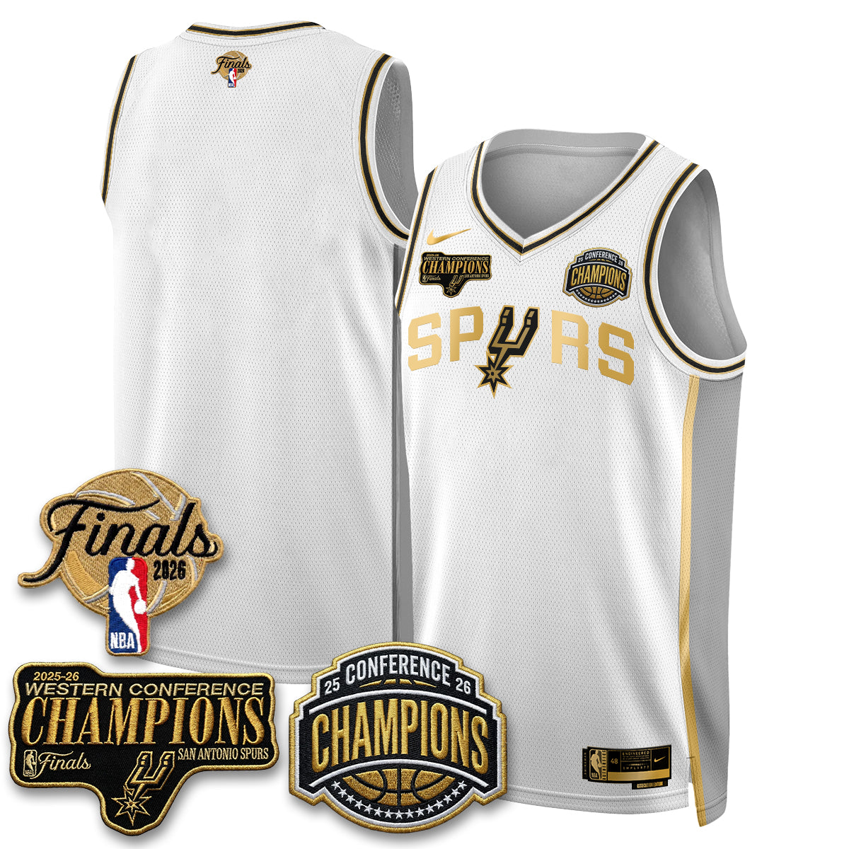 SAS 2026 NBA Western Conference Champions Vapor Special Edition Jersey - Stitched (1)