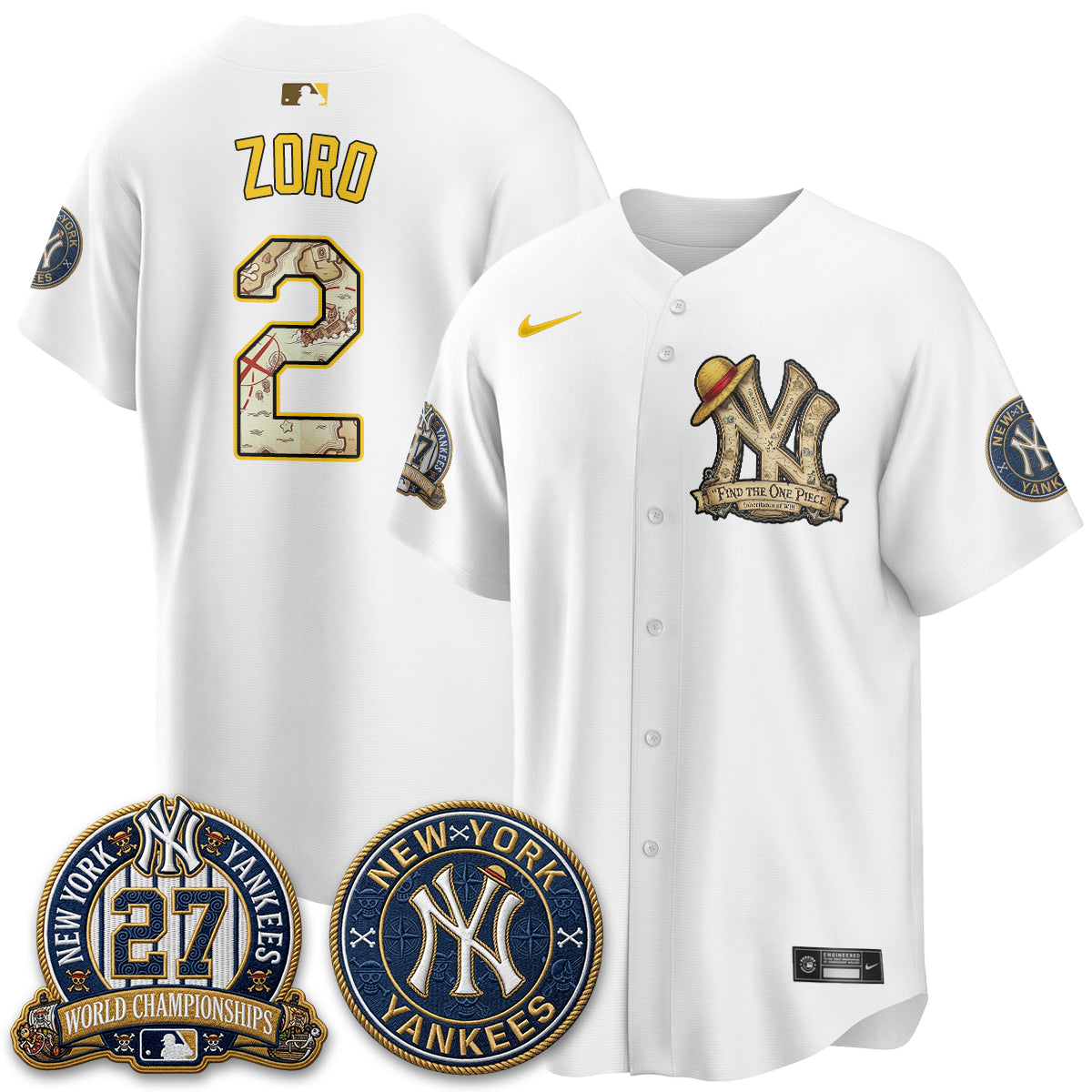 NYY x OP Japanese Cartoon Limited Jersey - Stitched