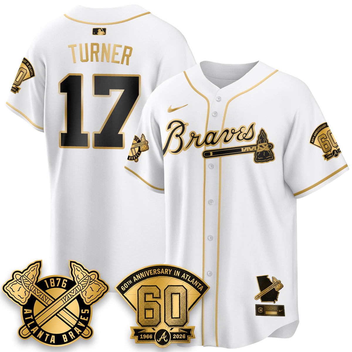 ATL 60th Anniversary Gold Edition Vapor Limited Jersey - All Stitched