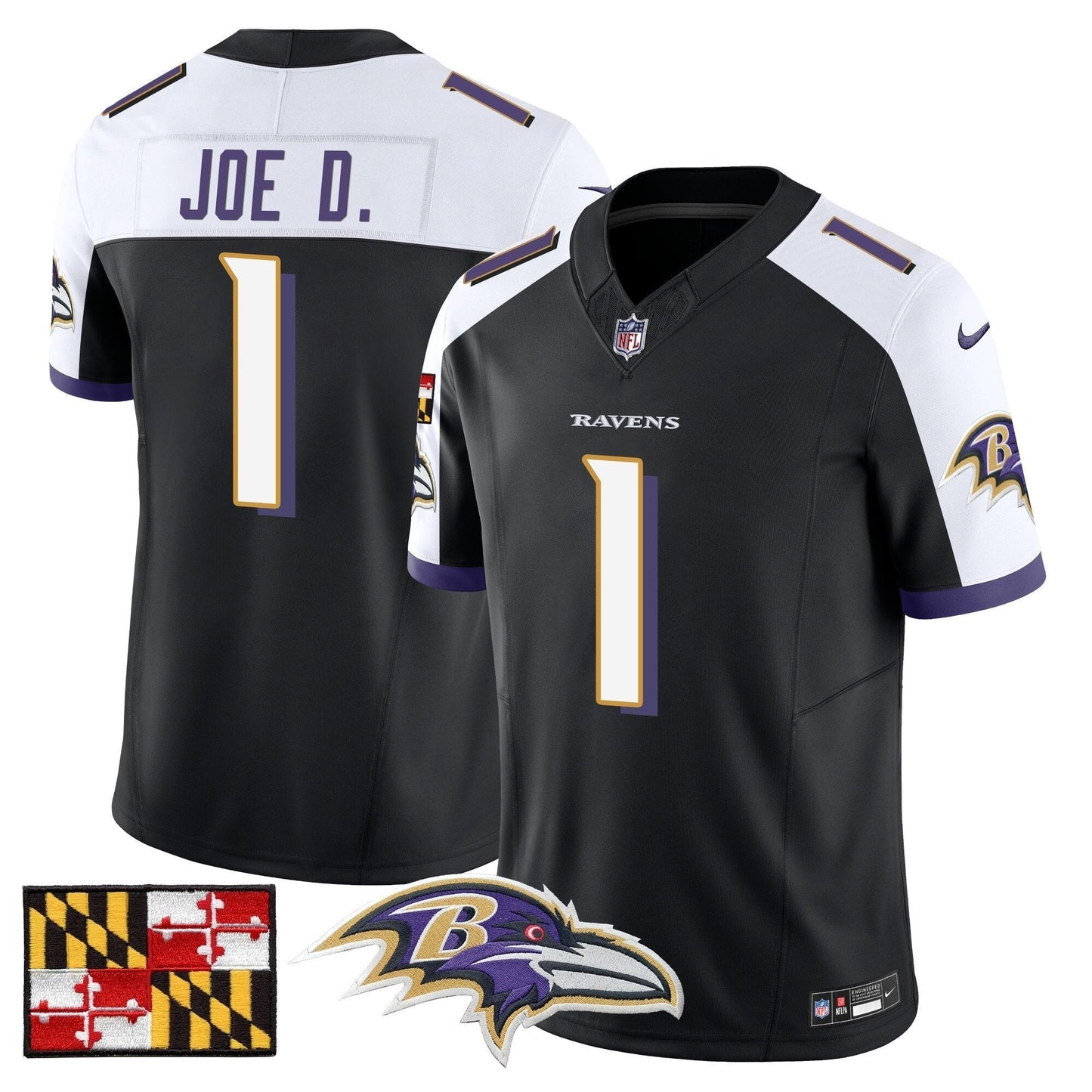 BAL 2024 Maryland Flag Vapor Limited Jersey - All Stitched