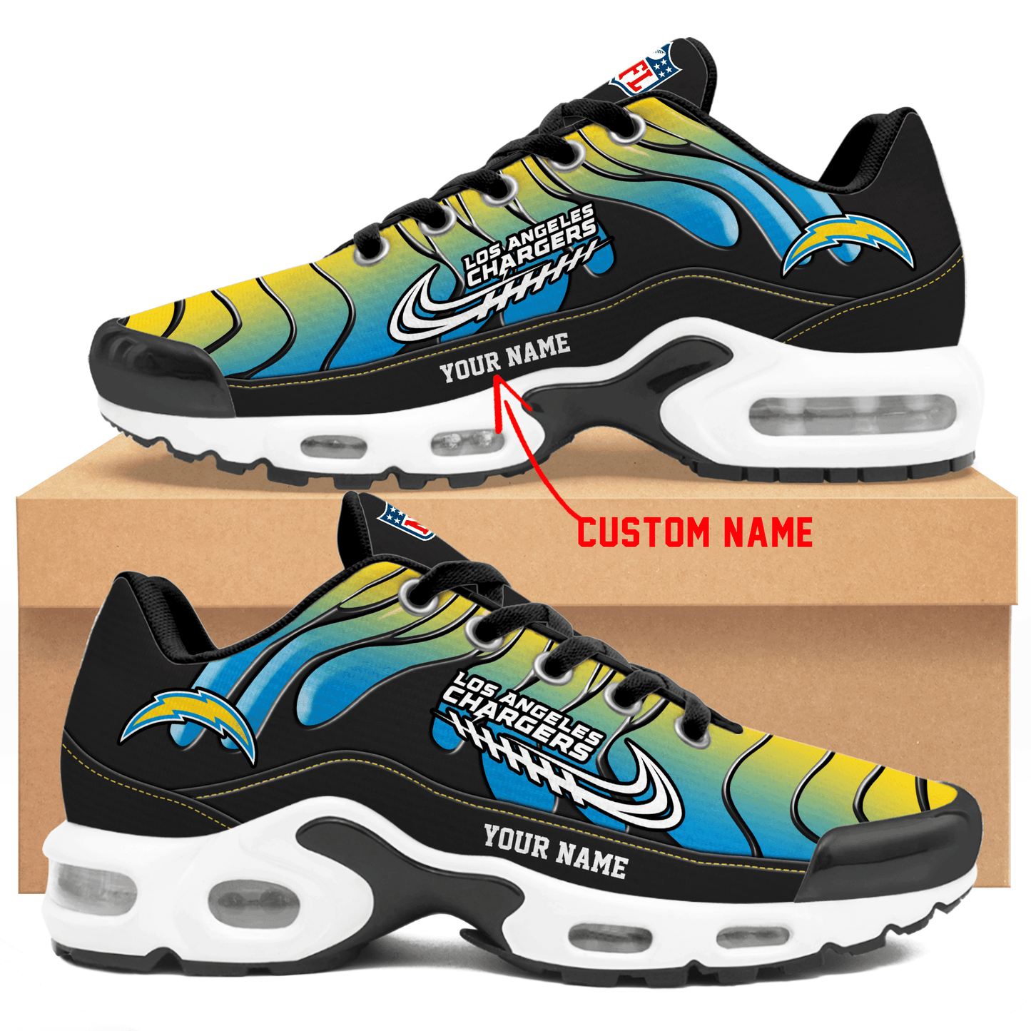 Los Angeles Chargers | Personalized Air Max Shoes Limited Edition TD