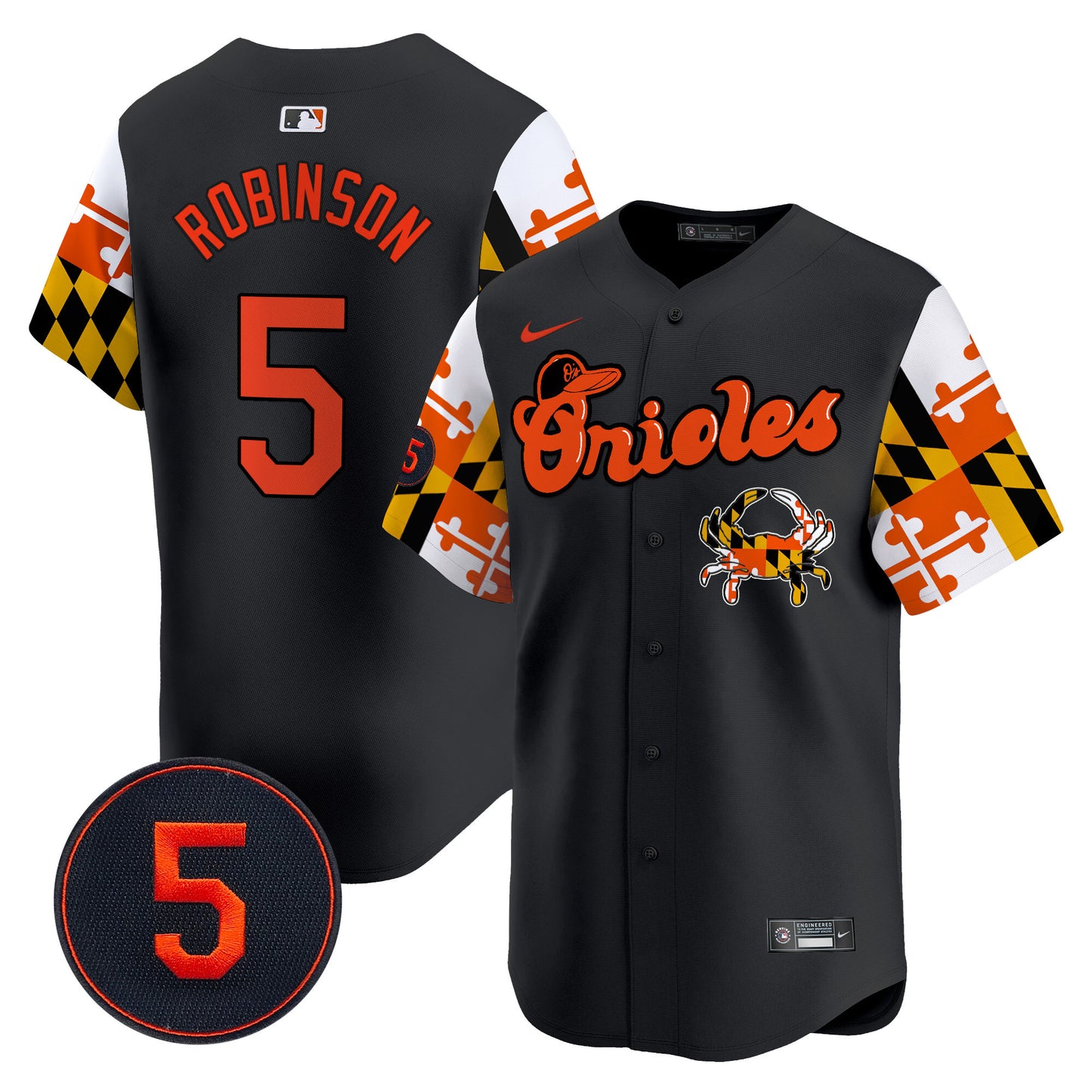 Baltimore Orioles Robinson Patch Vapor Premier Limited Jersey - All Stitched