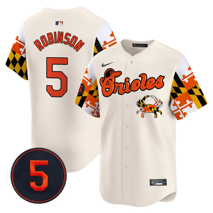 Baltimore Orioles Robinson Patch Vapor Premier Limited Jersey - All Stitched