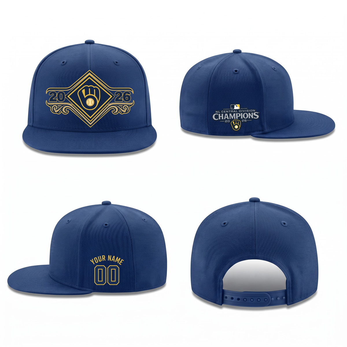 MIL NL Division Champs Personalized Snapback Cap - Printed