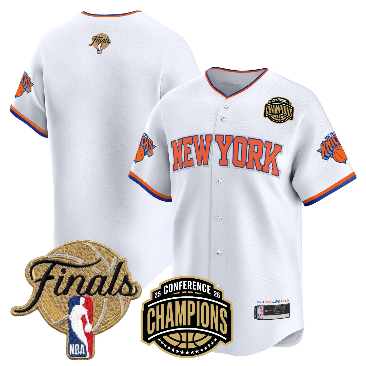 NYK 2026 Finals Vapor Baseball Gold Jersey - All Stitched