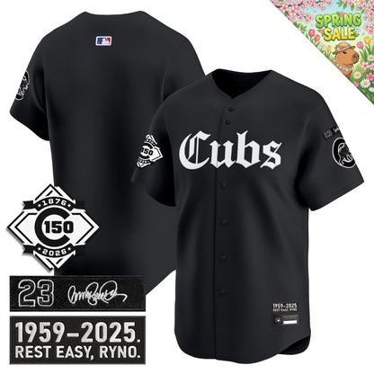 CHC 'Ryne Sandberg Tribute' & 150th anniversary patch Limited Gothic Jersey - All Stitched