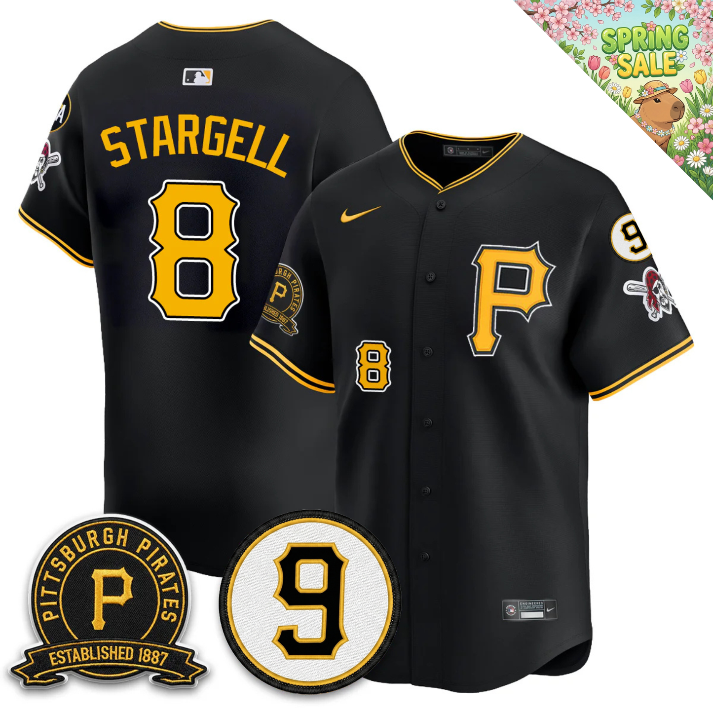 PIT Memories Vapor Limited Jersey - Bill Mazeroski & EST 1887 Patch - All Stitched