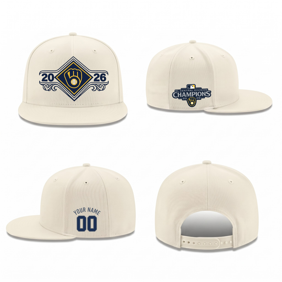 MIL NL Division Champs Personalized Snapback Cap - Printed