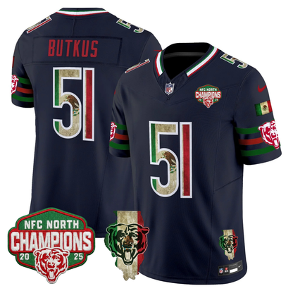CHI Mexico NFC North Champions 2025 Patch Limited Jersey - Stitched
