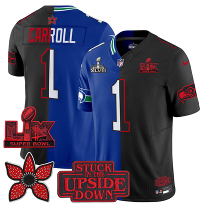 SEA 'Upside Down Edition' 2X Champs Patches Vapor Limited Jersey - Stitched