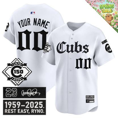 CHC 'Ryne Sandberg Tribute' & 150th anniversary patch Limited Gothic Jersey - All Stitched