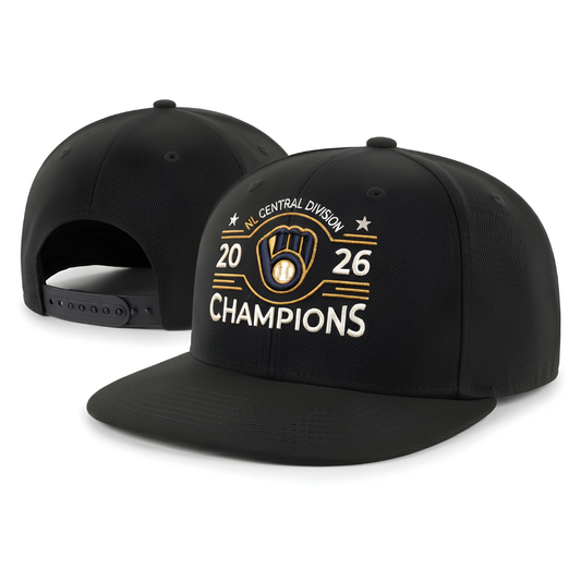 MIL 2026 NL Central Division Champions Snapback Cap - Embroidered