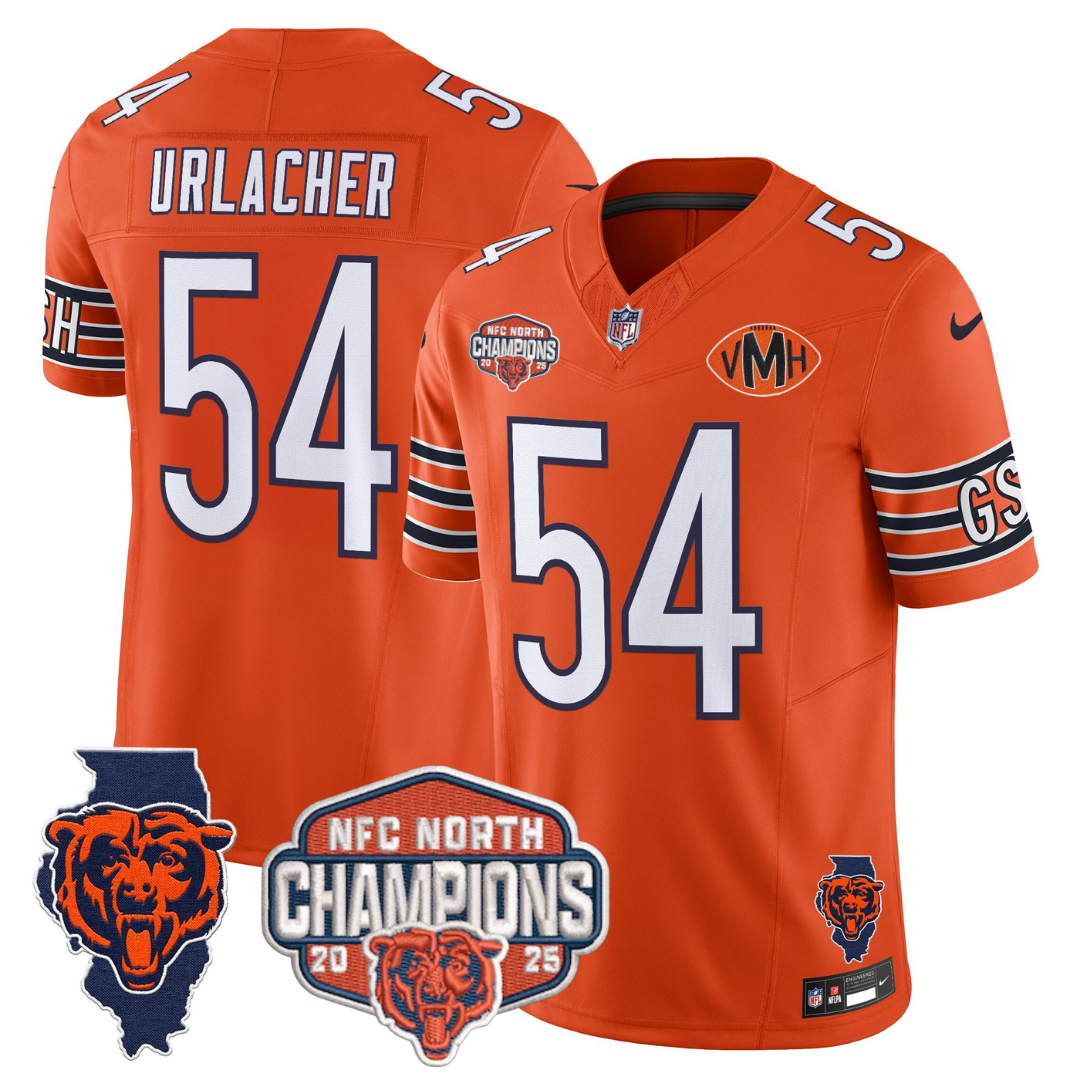 CHI 2025 NFC North Champions Patch Jersey V2 - All Stitched
