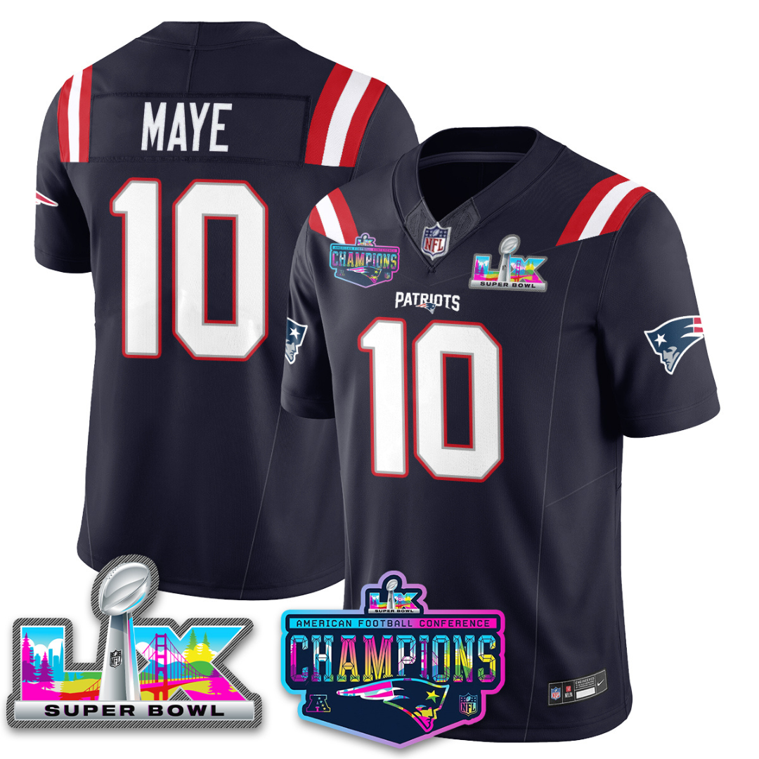NE 2025 Vapor Jersey - AFC Champions Limited Patch - All Stitched