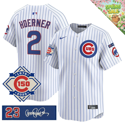 CHC 150th Anniversary & 'Ryne Sandberg Tribute' Patch Vapor Premier Limited Gold Jersey - All Stitched