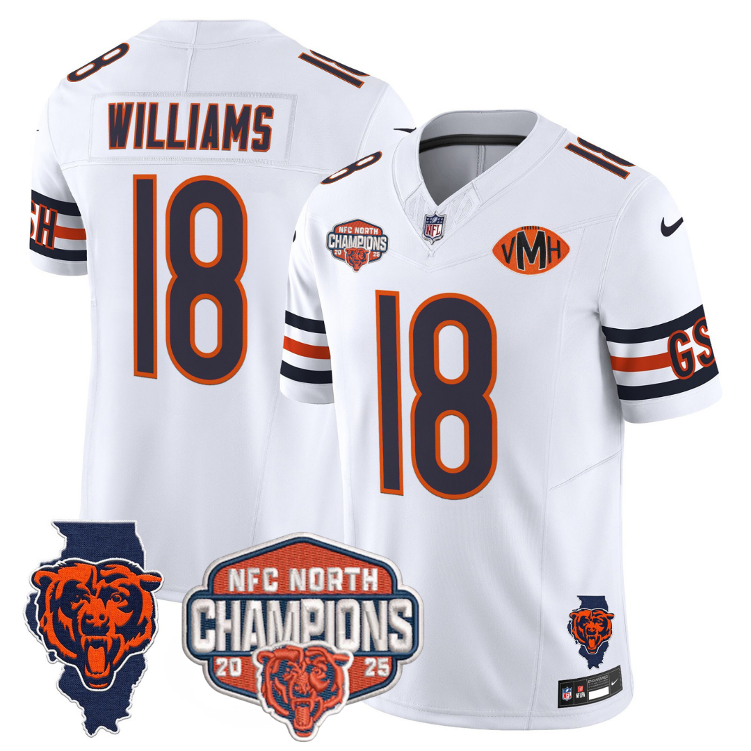 CHI 2025 NFC North Champions Patch Jersey V2 - All Stitched