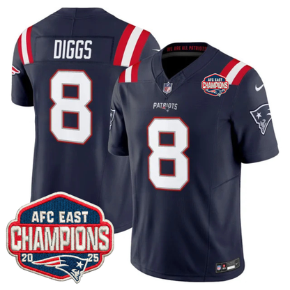 NE AFC East Champions Patch Vapor Limited Jersey - All Stitched