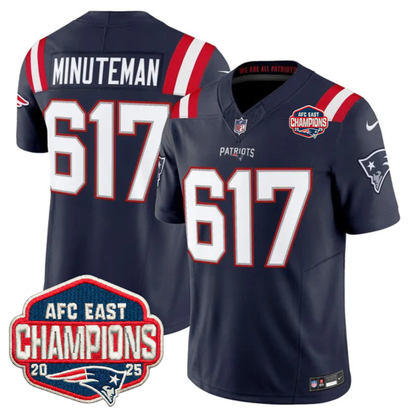 NE AFC East Champions Patch Vapor Limited Jersey - All Stitched