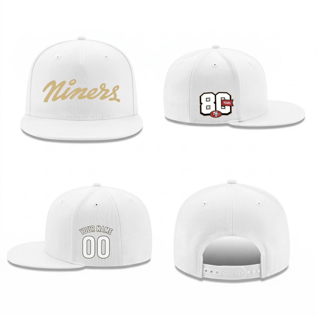 SF 80th Anniversary Personalized Snapback Cap - Printed V1