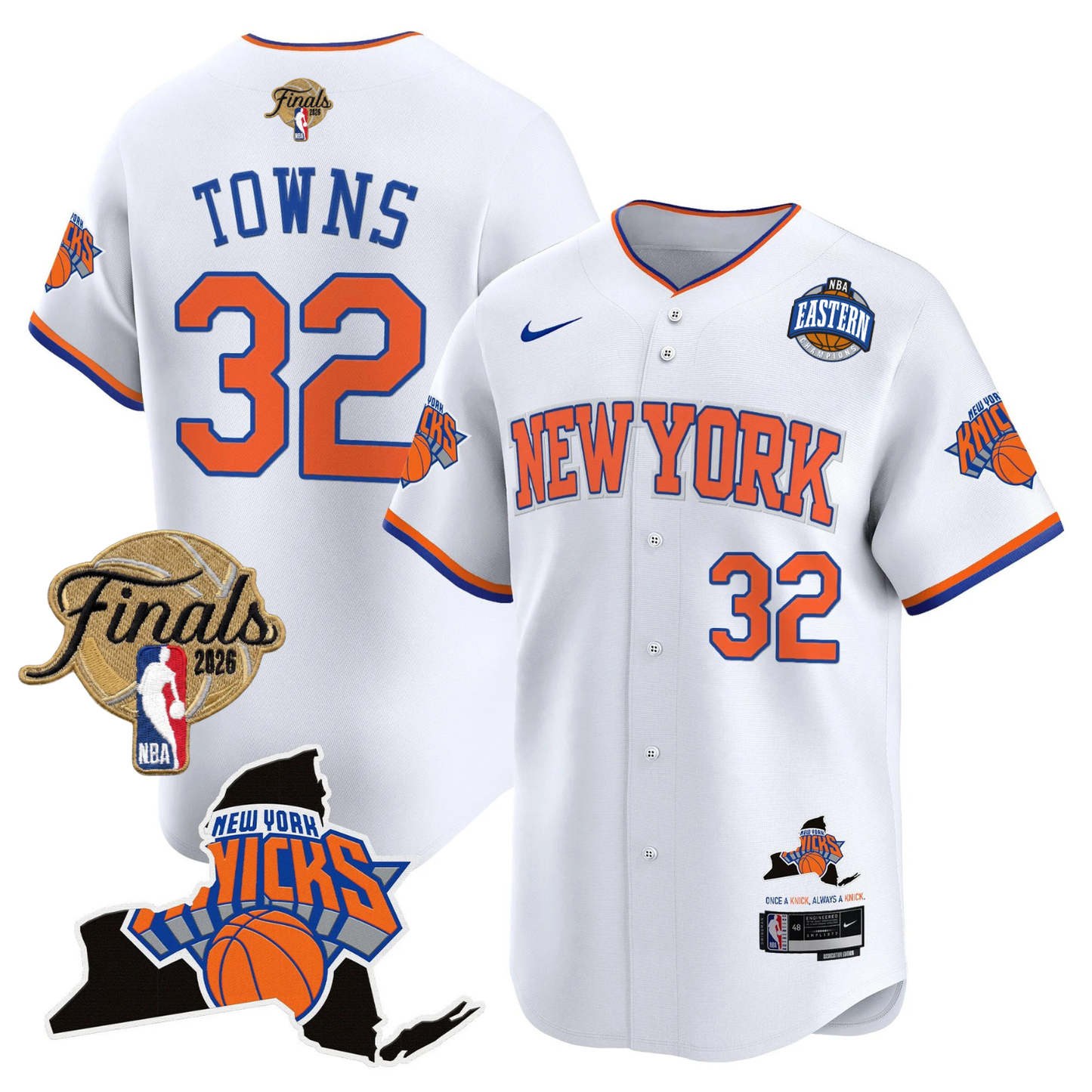 NYK 2026 Finals Vapor Baseball Jersey V2 - All Stitched